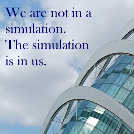 We are not in a simulation. The simulation is in us.